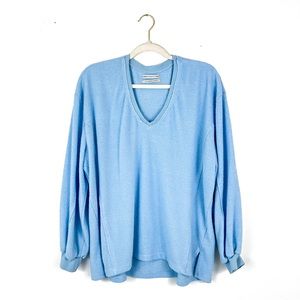 Blue Urban Outfitters Oversized Lounge Long Sleeve Shirt • Size Medium